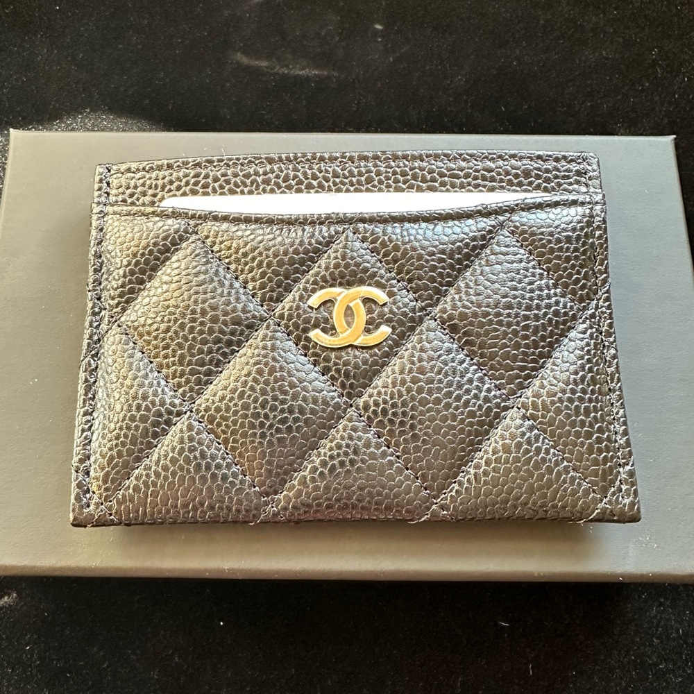 Chanel Classic Card Holder Caviar Black GHW